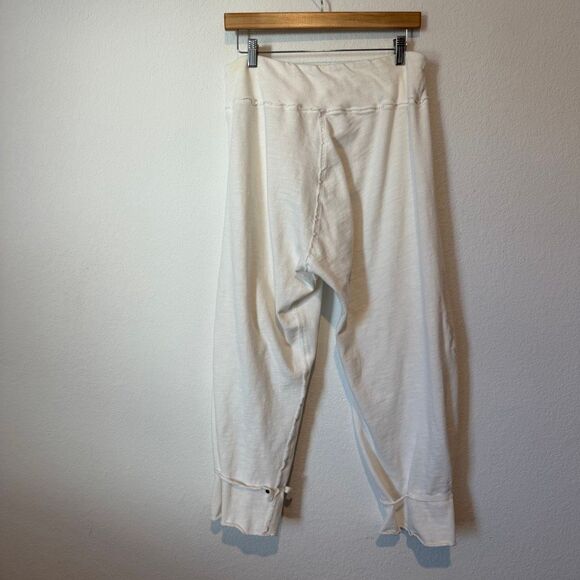 Free People White Organic Cotton Lounge Pants Women's Size Small - Picture 4 of 5